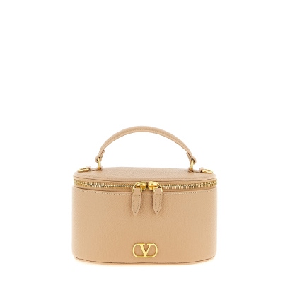 Valentino Garavani Vlogo Signature mini crossbody bag Pink Calfskin Leather (bos Taurus)