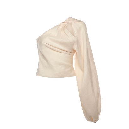 Self-Portrait Top White Ramie