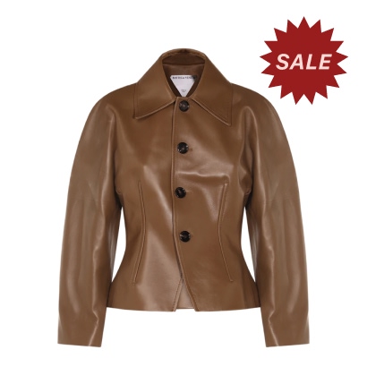 Bottega Veneta Brown Leather Jacket