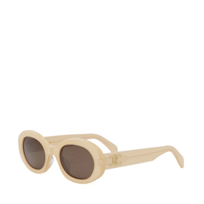 Celine CL40194U TRIOMPHE 44e Trasparent Ivory Avorio Acetate Occhiali Sole