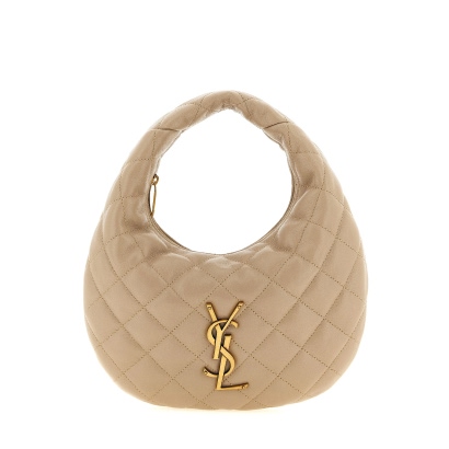 Saint Laurent Icarino Baby Handbag Beige Lamb Leather (ovis Aries) Hand Bags