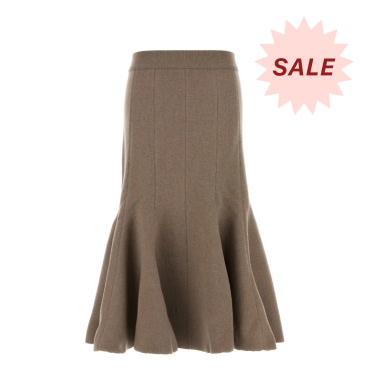 Bottega Veneta Cappuccino Cashmere Blend Skirt