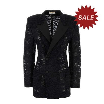 Saint Laurent Guipure Lace Blazer