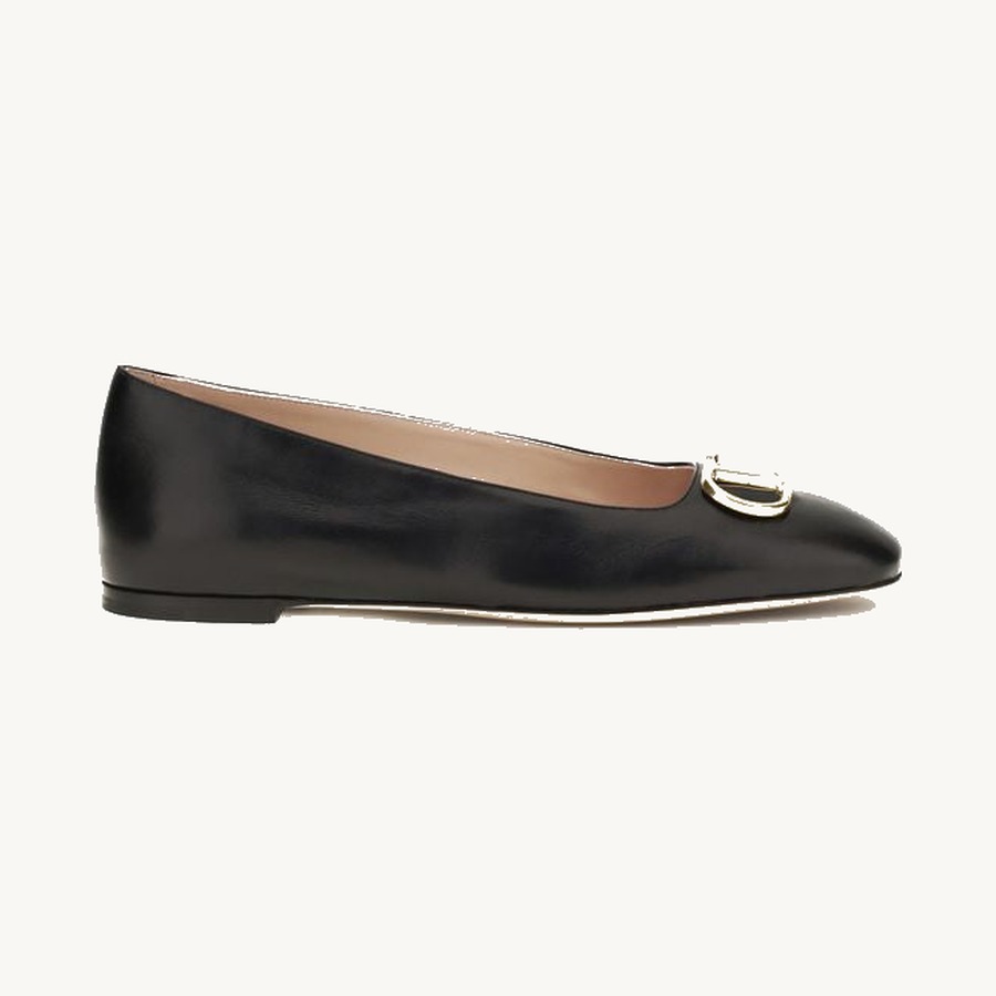 Valentino Garavani — Valentino Garavani VLogo Ballet Flat — Black