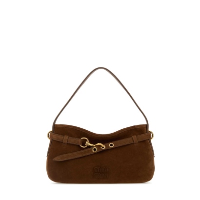 Miu Miu Brown Suede Avenue Shoulder Bag