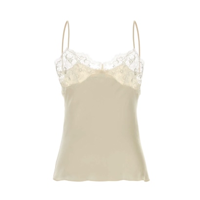 Chloé Cream Silk Tank Top