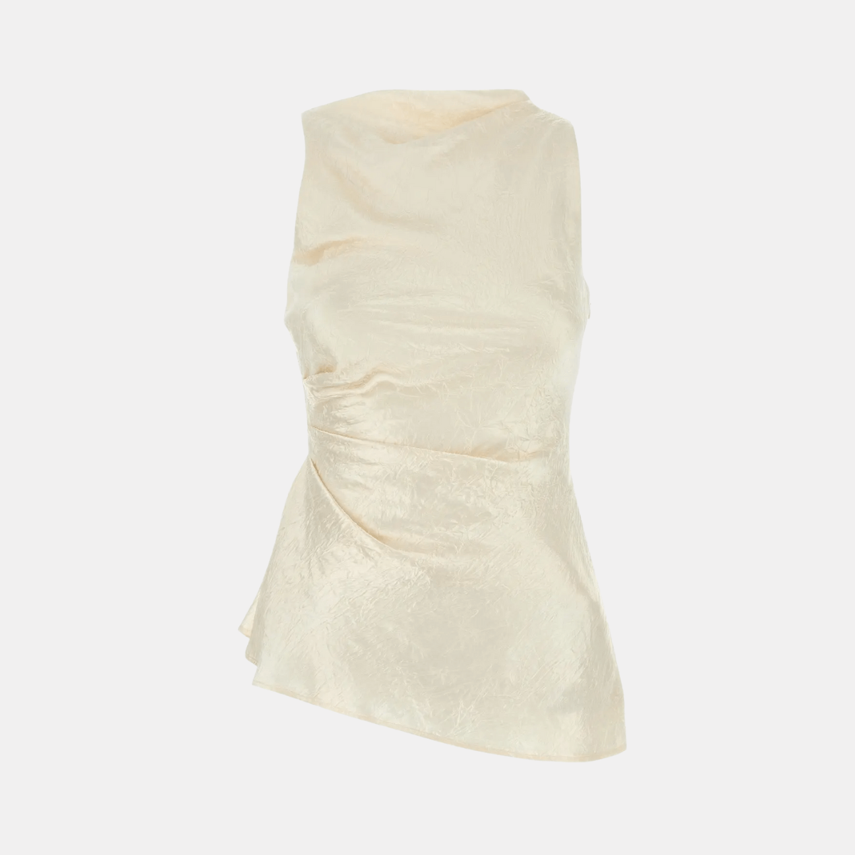 Alexander McQueen Cream Satin Top