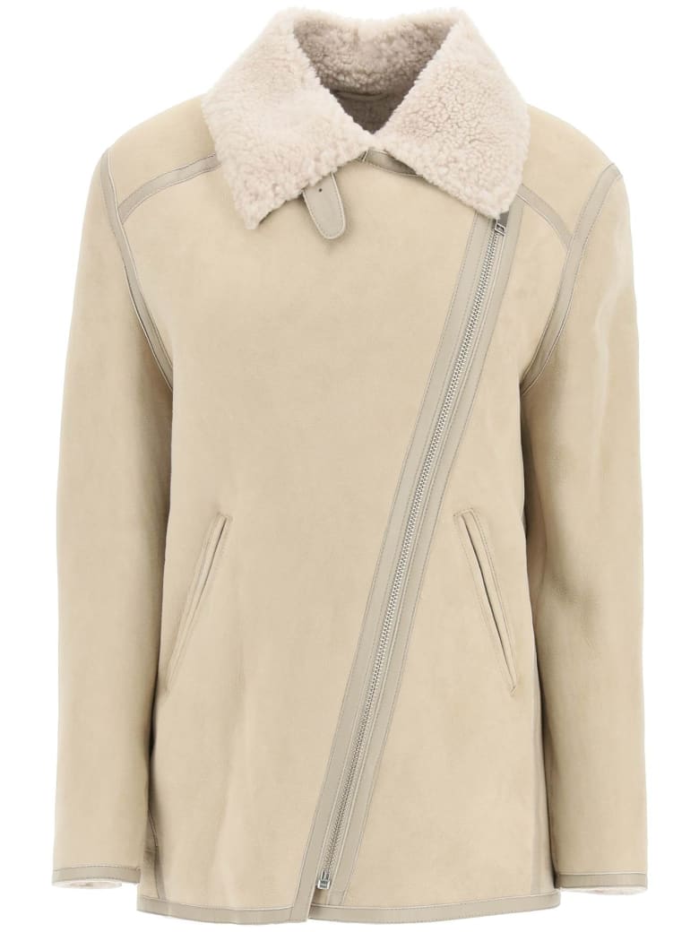 Azario Shearling Aviator Jacket