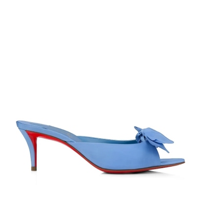 Christian Louboutin Sandals Clear Blue Silk