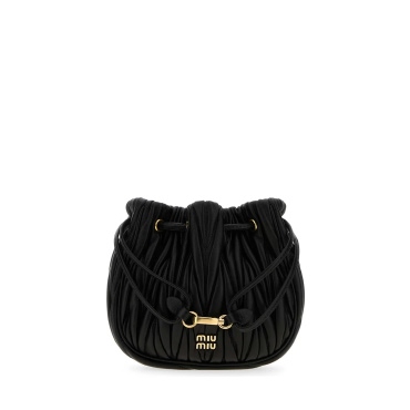 Miu Miu Black Nappa Leather Pouch