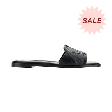 Alexander McQueen The Seal Embossed Slip-on Slides