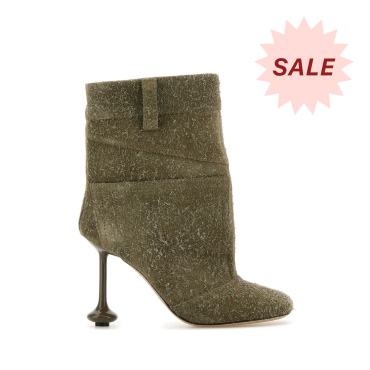 Loewe Khaki Suede Toy Panta Ankle Boots