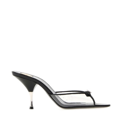 Saint Laurent Transparent Pvc Jerry Mules Trasparentenero Sandali