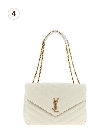 Saint Laurent Loulou large shoulder bag Beige Lamb Leather (ovis Aries)