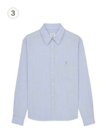 Saint Laurent Light Blue Cotton Shirt