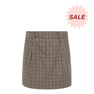 Brunello Cucinelli Brown Wool Skirt