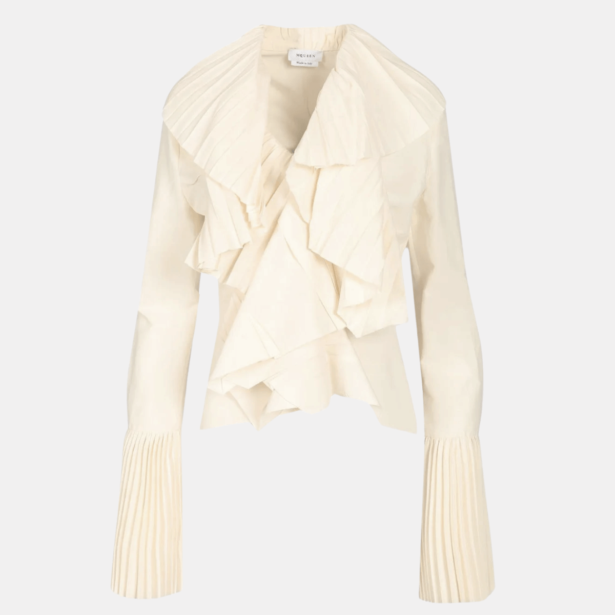 Alexander McQueen Pleated Blouse With Ruffles