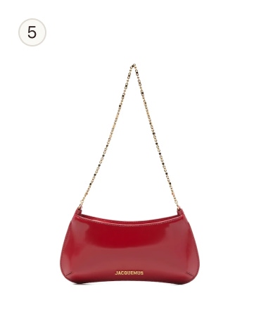 Jacquemus Le Petit Bisou Chaine Leather Shoulder Bag
