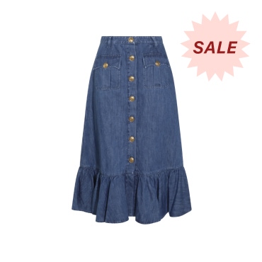 Valentino Denim Midi Skirt