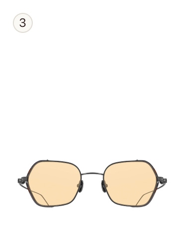 Matsuda M3153 - Matte Black Cafe Orange Titanium Sunglasses