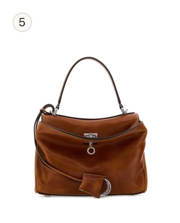 Balenciaga Caramel Leather Mini Rodeo Handbag