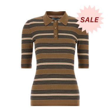 Prada Embroidered Polo Shirt