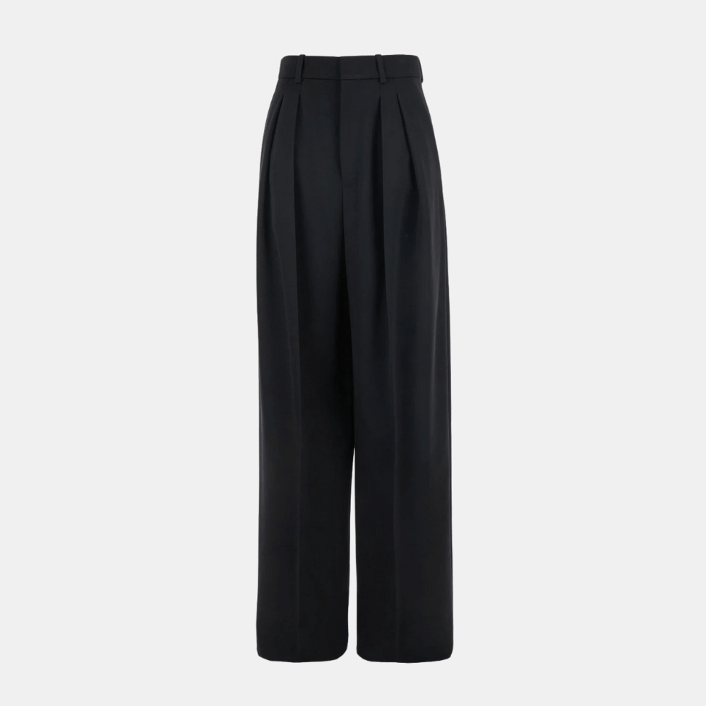 Saint Laurent Pantalon Lare Avec 2 Plis Gain De Poudre De Laine