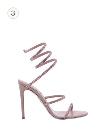 René Caovilla Pink Leather Cleo Sandals