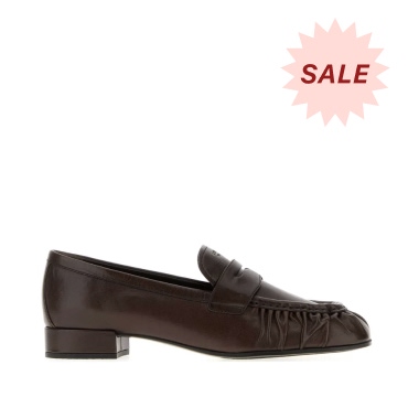 Prada Brown Leather Loafers
