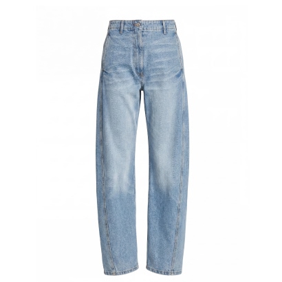 Magda Butrym relaxed fit mid-waist denim pant Blue Cotton Jean