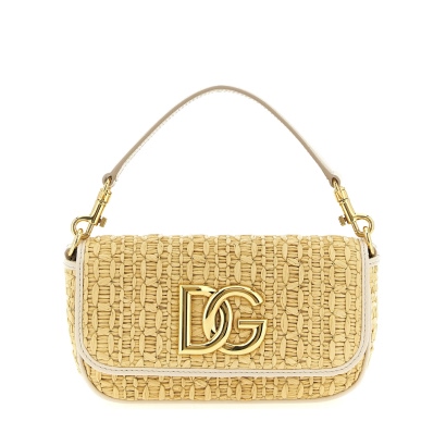Dolce & Gabbana Raffia Crochet Shoulder Bag