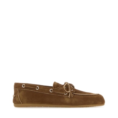 Miu Miu Camel Suede Loafers