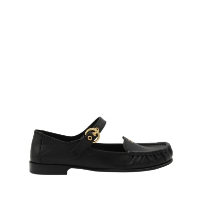 Miu Miu Black Leather Loafers