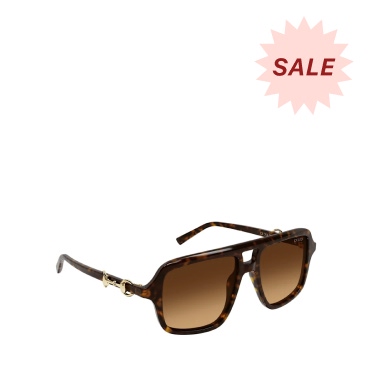 Gucci Gg2052s Linea Sign 002 Havana Brown Sunglasses