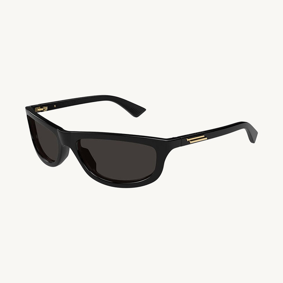 Bottega Veneta — Bottega Veneta BV1327S001 Cat-Eye Grey Lens Sunglasses — Black