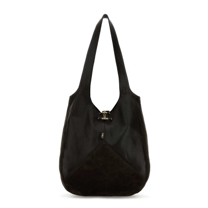 Chloé Brown Suede And Leather Balloon Shopping Bag