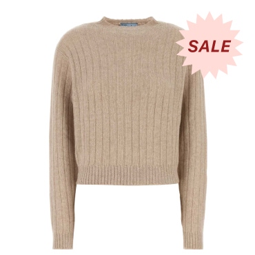 Prada Sand Cashmere Sweater