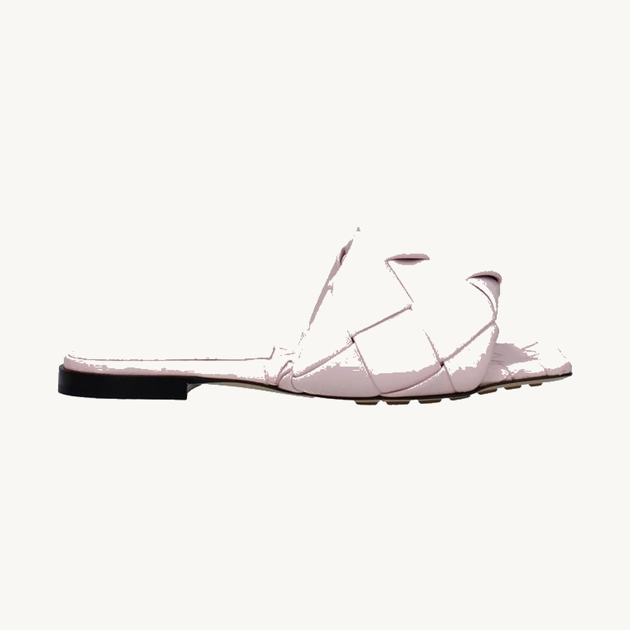 Bottega Veneta — Bottega Veneta Padded Leather Sandal — Pink