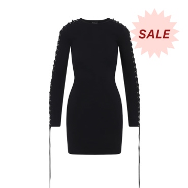 Balenciaga Lace-up Mini Dress