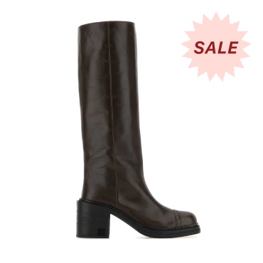 Miu Miu Chocolate Leather Boots