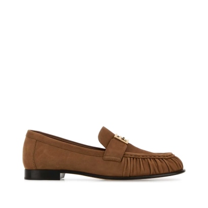 Fendi Biscuit Suede Loafers