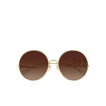 Chloé Ch0329s Iconic Linea Chloé 002 Gold Brown Sunglasses