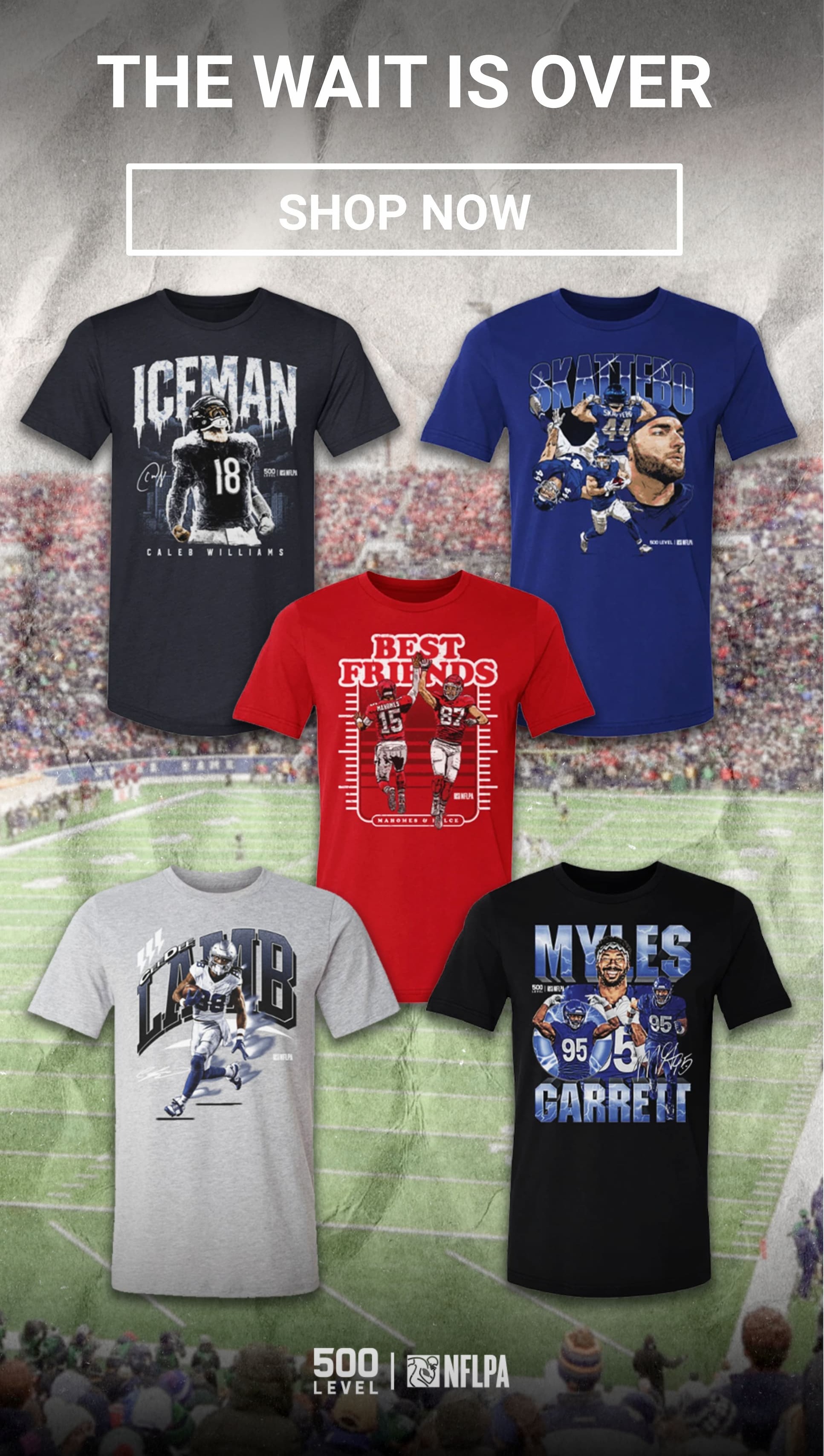an image of a baseball game with three shirts hanging on a fence