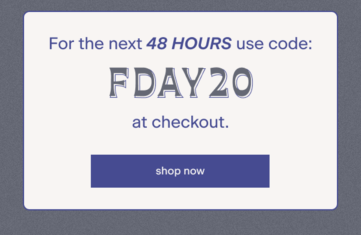 Take 20% Off Sitewide