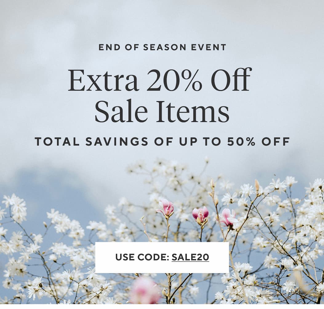 Last Day EXTRA 20% OFF SALE ITEMS Total Savings of Up to 65% Off Shop Now >