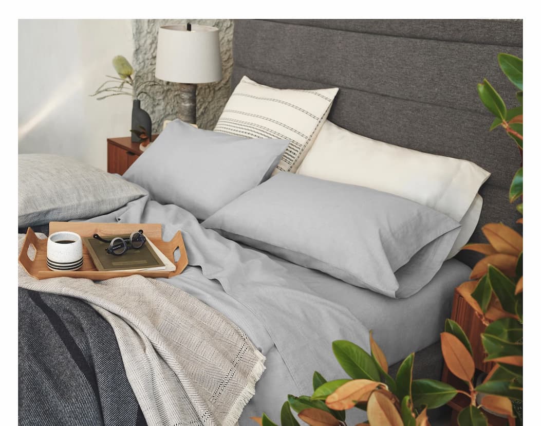 You Asked. We Restocked. PERCALE Warm sleepers, this one's for you. Our best-selling, airy organic cotton sheets are back in colors to match every bedroom aesthetic. Shop Percale >