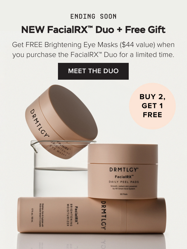 Ends Soon: FREE Brightening Eye Masks with your purchase of FacialRX™ Duo