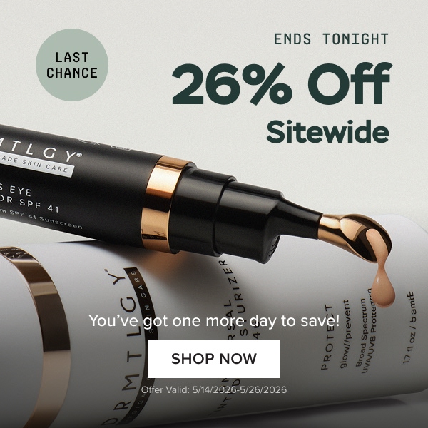 Ends Tonight: 26% Off Sitewide