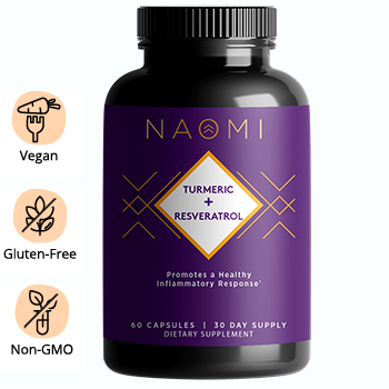 Last Chance to Save 25% when you buy 2 or more NAOMI Turmeric + Reseratrol