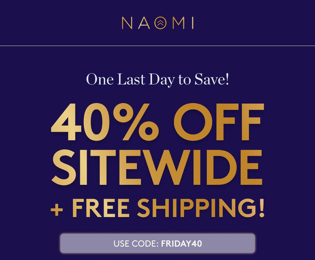 Last chance to save 40% sitewide + get FREE shipping! Use code FRIDAY40